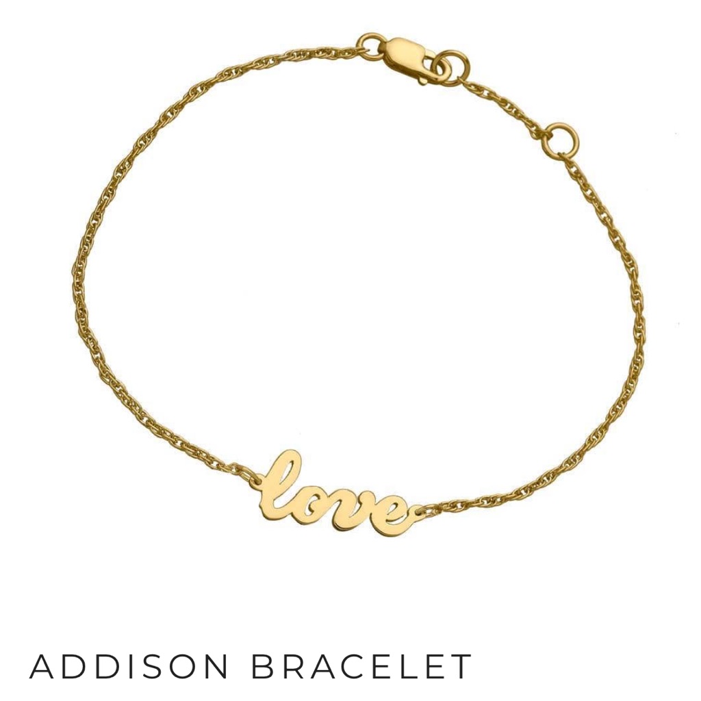 Jennifer Zeuner Addison Rose Gold Love Bracelet